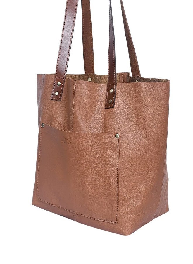 Celtic Premium Genuine Leather Minimalist Everyday Tote Bag - Image 3